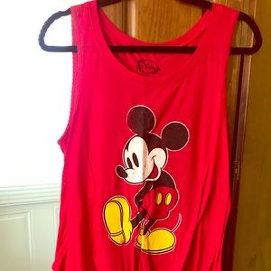 Wet Seal Mickey Mouse tie-front tank top